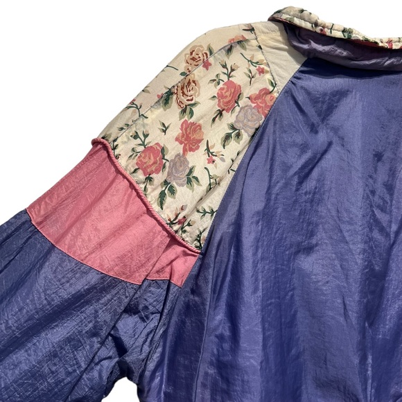 Vintage 90s Bolo Spirit Lavender Flowers Windbreaker Jacket Size Large - Picture 9 of 14
